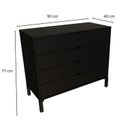 Ver imagem 3 de Cômoda Falkk Queens 4 Gavetas