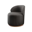 Ver imagem 3 de Poltrona Curva Moderna Brenda Design Arredondado Yescasa Preto