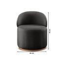 Ver imagem 4 de Poltrona Curva Moderna Brenda Design Arredondado Yescasa Preto