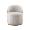 Ver imagem 6 de Poltrona Curva Moderna Design Arredondado Em Linho Brenda Yescasa Bege Nude