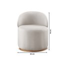 Ver imagem 4 de Poltrona Curva Moderna Design Arredondado Em Linho Brenda Nude Yescasa