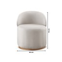 Ver imagem 3 de Poltrona Curva Moderna Design Arredondado Em Linho Brenda Yescasa Bege Nude