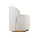 Ver imagem 7 de Poltrona Curva Moderna Design Arredondado Em Linho Brenda Yescasa Bege Nude