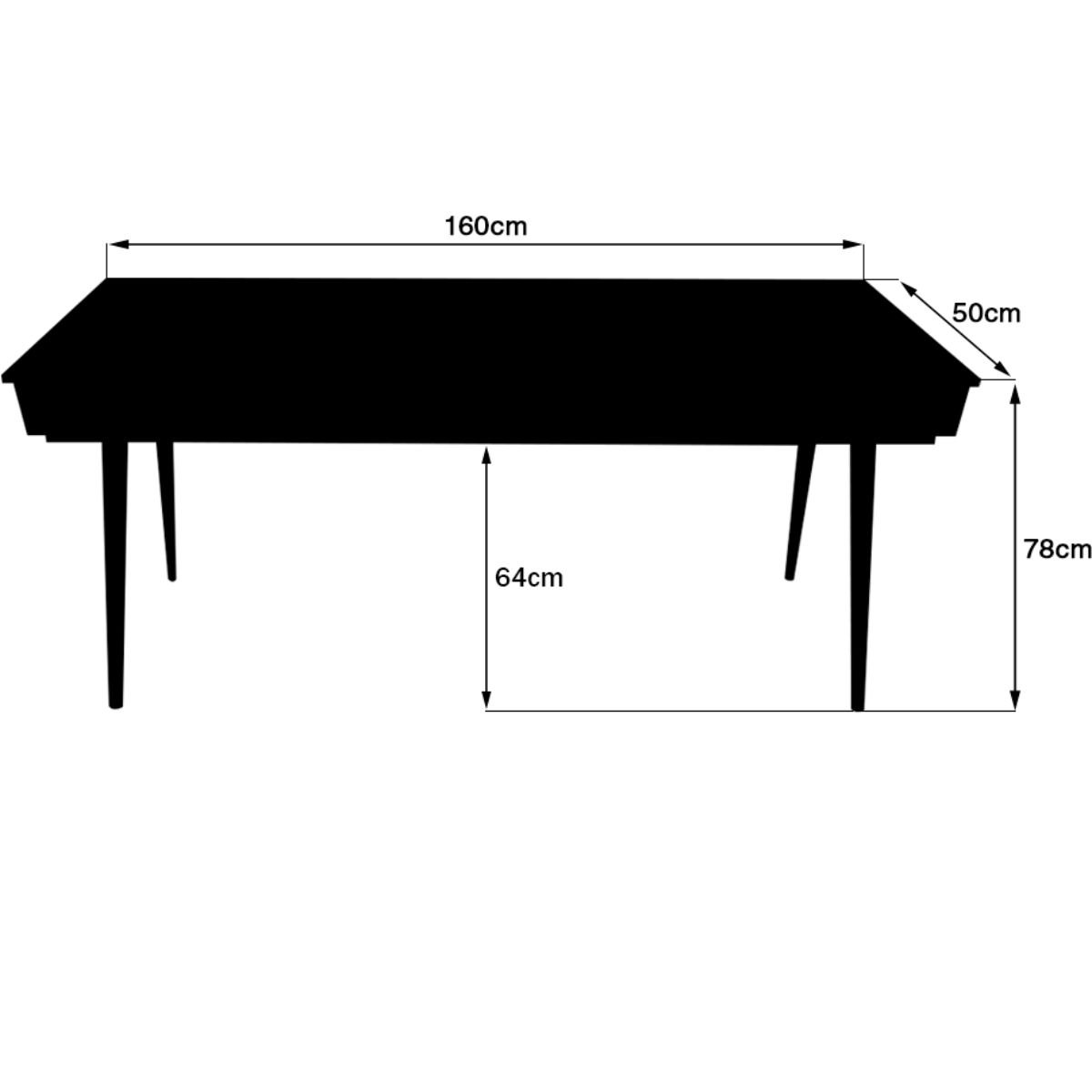 Escrivaninha Estela Madeira Peroba 4 Gavetas 78x160x50cm Móveis Bolzan - 7