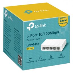 Switch De Mesa C/ 5 Portas Fast 10/100 Mbps Ls1005 Smb - 4