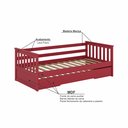 Ver imagem 4 de Bicama Infantil Mission em Madeira Maciça/MDF Vermelho