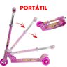 Patinete Infantil Rosa Princesa Crianças 6 7 8 9 10 Anos - 5