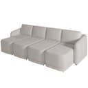 Ver imagem 6 de Sofá Cama para Sala de Estar 5 Lugares 436cm Montserrat K01 Bouclê Creme - Lyam Decor
