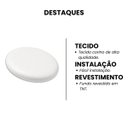 Ver imagem 4 de Assento Redondo para Banqueta Banco Alto Estofado 35 cm Corino:Branco