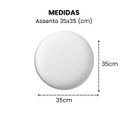 Ver imagem 3 de Assento Redondo para Banqueta Banco Alto Estofado 35 cm Corino:Branco