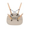 Mesa Redonda Eames com Tampo de Vidro 70 Cm 2 Cadeiras Nude - 4