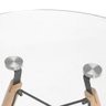 Mesa Redonda Eames com Tampo de Vidro 70 Cm 2 Cadeiras Nude - 8