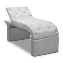 Ver imagem 2 de Maca Estofada Estética Cílios Regulável Spa Suede Ana Clara Cor:branco