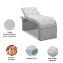 Ver imagem 4 de Maca Estofada Estética Cílios Regulável Spa Suede Ana Clara Cor:branco