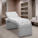Ver imagem 1 de Maca Estofada Estética Cílios Regulável Spa Suede Ana Clara Cor:branco