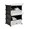 Armário Organizador Modular Multiuso 4 Prateleiras Preto - 1