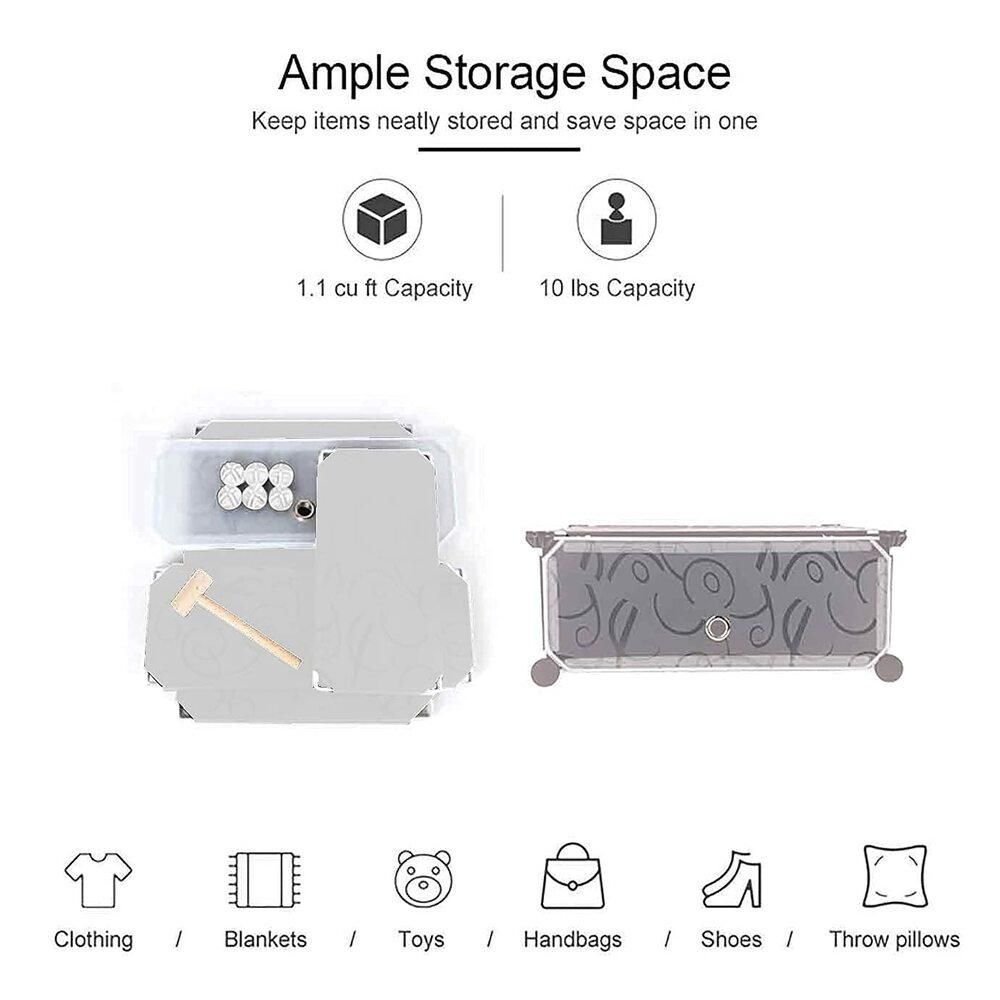 Armário Organizador Modular Multiuso 4 Prateleiras Preto - 8