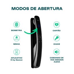 Fechadura Digital Eletrônica Inteligente com Multi Controle de Acesso Alta Segurança Zigbee Geonav - 4