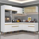 Ver imagem 2 de Cozinha Completa de Canto Veneza GW Multimóveis MP2064 com Armário e Balcão Branca