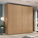 Ver imagem 1 de Guarda Roupa Trentino em Mdf 242,3x230cm 2 Portas 6 Gavetas Olmo 1030