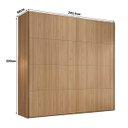 Ver imagem 4 de Guarda Roupa Trentino em Mdf 242,3x230cm 2 Portas 6 Gavetas Olmo 1030