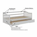 Ver imagem 4 de Bicama Infantil em Madeira Maciça/MDF American Branco