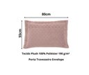 Ver imagem 4 de Porta Travesseiro Plush Inove 55cm x 80cm - Hedrons - Rosa Tule