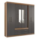 Ver imagem 4 de Guarda Roupa Casal 8 Portas 4 Gavetas Nápoles com Espelhos