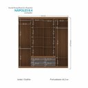 Ver imagem 5 de Guarda Roupa Casal 8 Portas 4 Gavetas Nápoles com Espelhos Marrom/Jatobá/Grafite