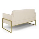 Ver imagem 5 de Sofá Namoradeira Base Industrial Alta Dourado Marisa Corino Bege D03 - D\'rossi