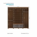 Ver imagem 5 de Guarda Roupa Casal 8 Portas 4 Gavetas Nápoles com Espelhos e Pés