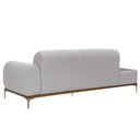 Ver imagem 5 de Sofá Molino 3 Lugares 210cm C/mesa Auxiliar Direito Pés Ouro.f Bouclé Cinza Claro - Nexta Casa