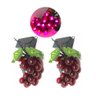 Jogo Cacho de Uva LED 20 Lâmpadas à Pilha Roxo Decor Mesa Natal 2 Unidades - Magizi - 1