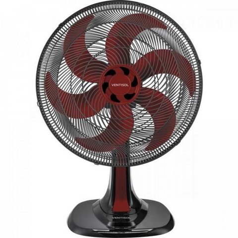 Ventilador de Mesa Ventisol Turbo 6 40cm Vermelho 127v