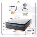 Ver imagem 2 de Conjunto Cama Box Espuma Chicago Cinza Queen 158x198x57