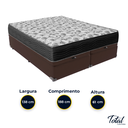 Ver imagem 3 de Cama Box Baú Bipartido Casal Marrom e Colchão Iso 100 D33 Ortobom