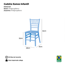 Ver imagem 5 de Kit Mesa Infantil Eames 60cm e 2 Cadeiras Tiffany Polipropileno (Mesa Preta/Cadeira Rosa e Azul)