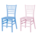 Ver imagem 3 de Kit Mesa Infantil Eames 60cm e 2 Cadeiras Tiffany Polipropileno (Mesa Preta/Cadeira Rosa e Azul)