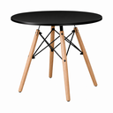Ver imagem 4 de Kit Mesa Infantil Eames 60cm e 2 Cadeiras Tiffany Polipropileno (Mesa Preta/Cadeira Rosa e Azul)