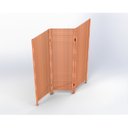 Ver imagem 4 de Biombo Ripado Oliver 3 Folhas em Madeira Maciça