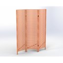 Ver imagem 1 de Biombo Ripado Oliver 3 Folhas em Madeira Maciça