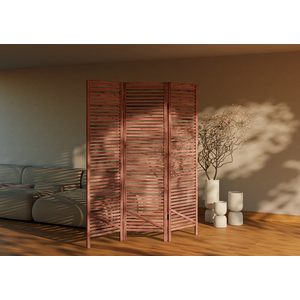Biombo Decorativo Oliver 3 Folhas em Madeira Maciça