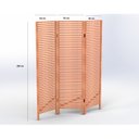 Ver imagem 3 de Biombo Ripado Oliver 3 Folhas em Madeira Maciça