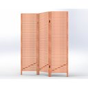 Ver imagem 6 de Biombo Ripado Oliver 3 Folhas em Madeira Maciça