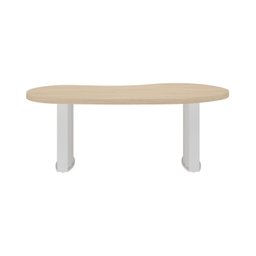 Mesa Para Escritório 200cm Curvas Orgânicas Tampo Tamburato Diretor  - 13