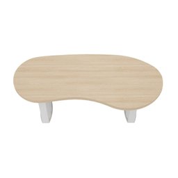 Mesa Para Escritório 200cm Curvas Orgânicas Tampo Tamburato Diretor  - 14