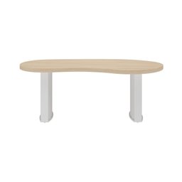 Mesa Para Escritório 200cm Curvas Orgânicas Tampo Tamburato Diretor  - 12