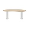 Mesa Para Escritório 200cm Curvas Orgânicas Tampo Tamburato Diretor  - 12