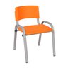 Kit 10 Cadeira Iso Infantil Creche, Escola Base Cinza Laranja - 3