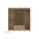 Ver imagem 2 de Guarda Roupa Casal 8 Portas e 4 Gavetas C/ Pés Nápoles Branco - Santos Andirá